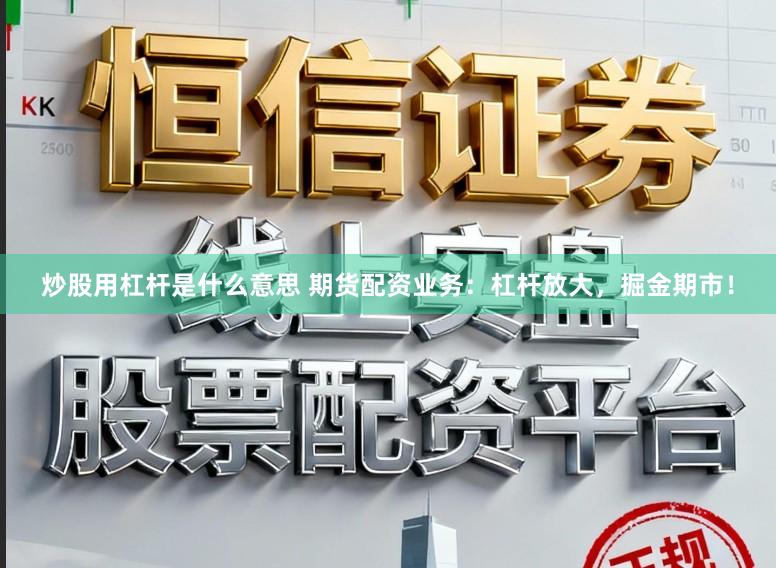 炒股用杠杆是什么意思 期货配资业务：杠杆放大，掘金期市！